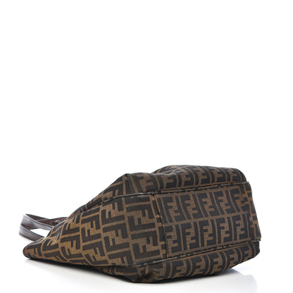 Fendi Zucca Vitello Artic Medium Shopping Tote Tobacco Castagna 3 of 15
