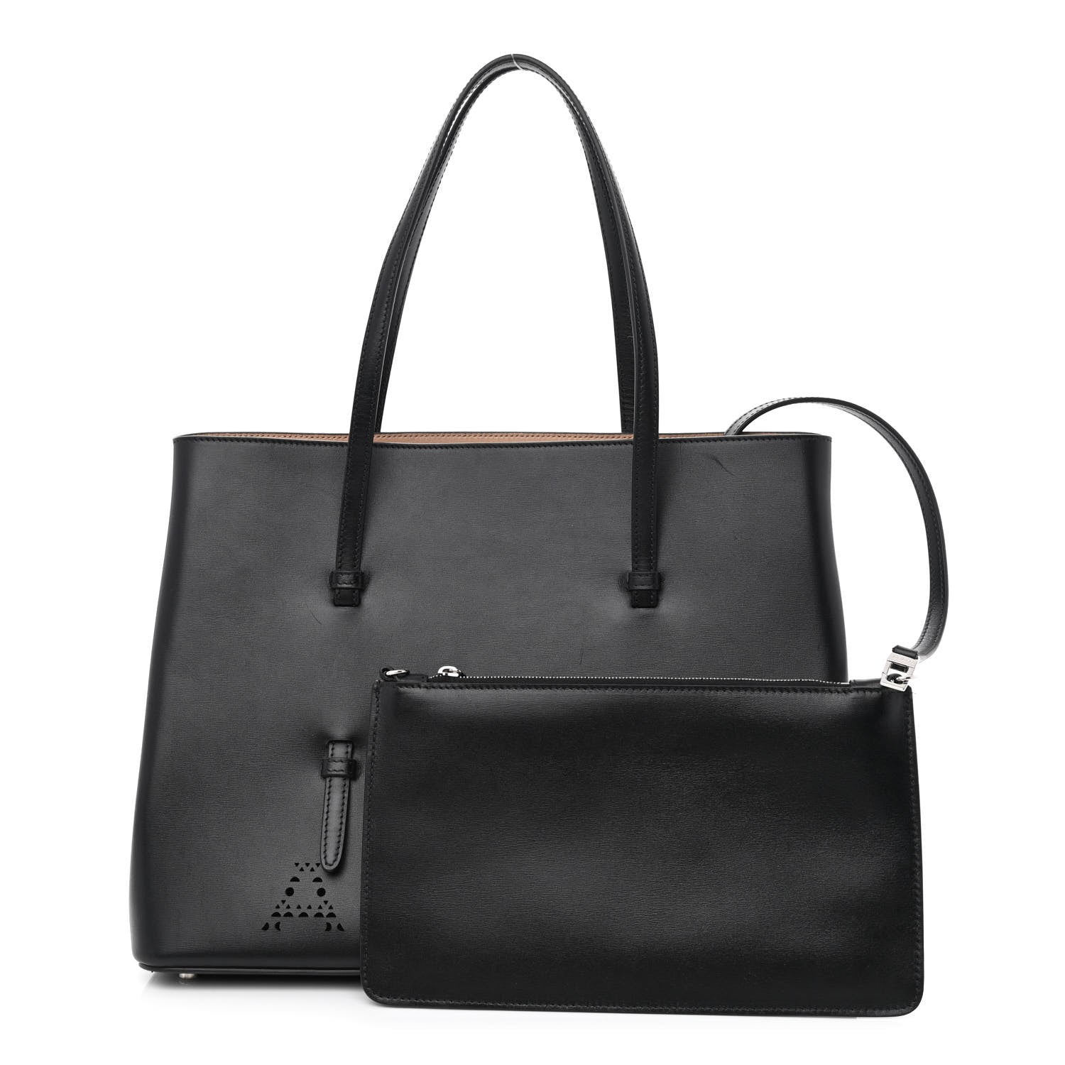 Alaia Calfskin Laser Cut Mina 32 Bag Black 1 of 13