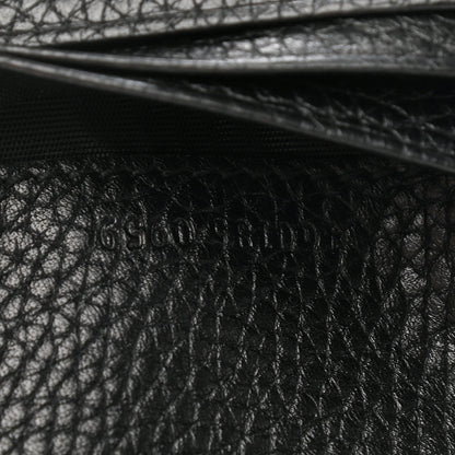 Gucci Pebbled Calfskin Animalier Card Case Black 7 of 7