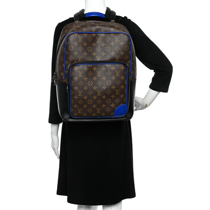 Louis Vuitton Monogram Macassar Dean Backpack Blue 2 of 9