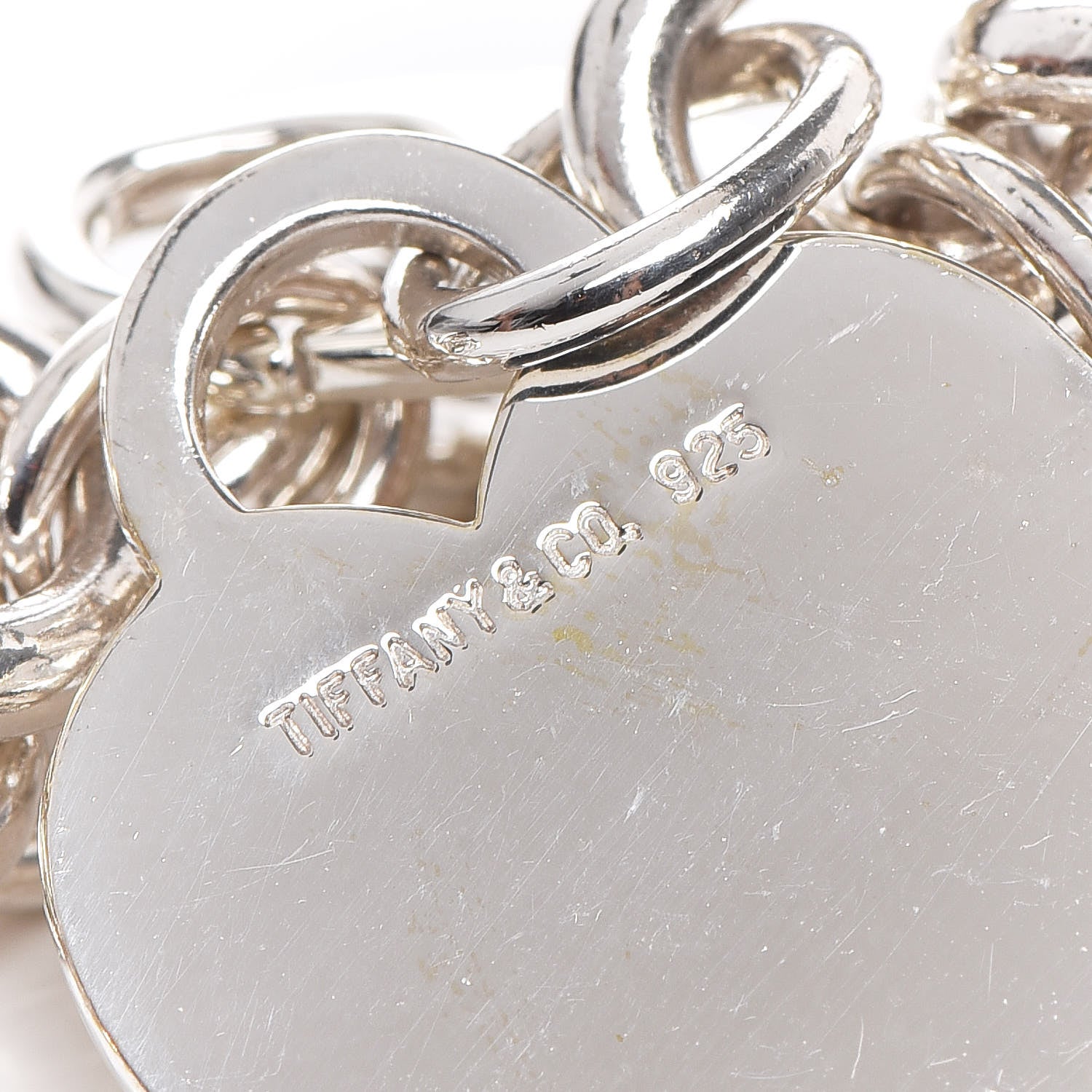 Tiffany Sterling Silver Heart Tag Charm Bracelet 5 of 6