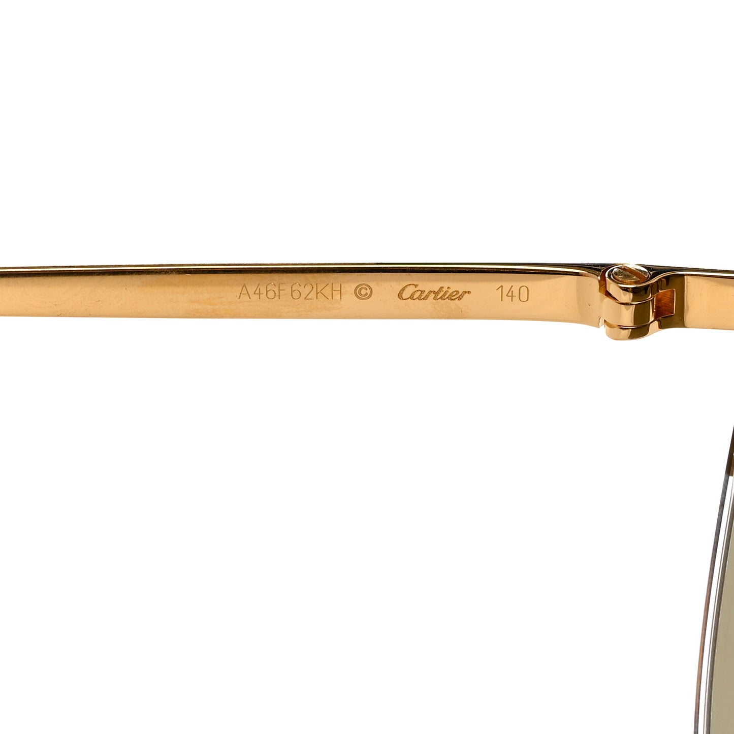 Santos de Cartier Aviator Sunglasses CT0065S Gold