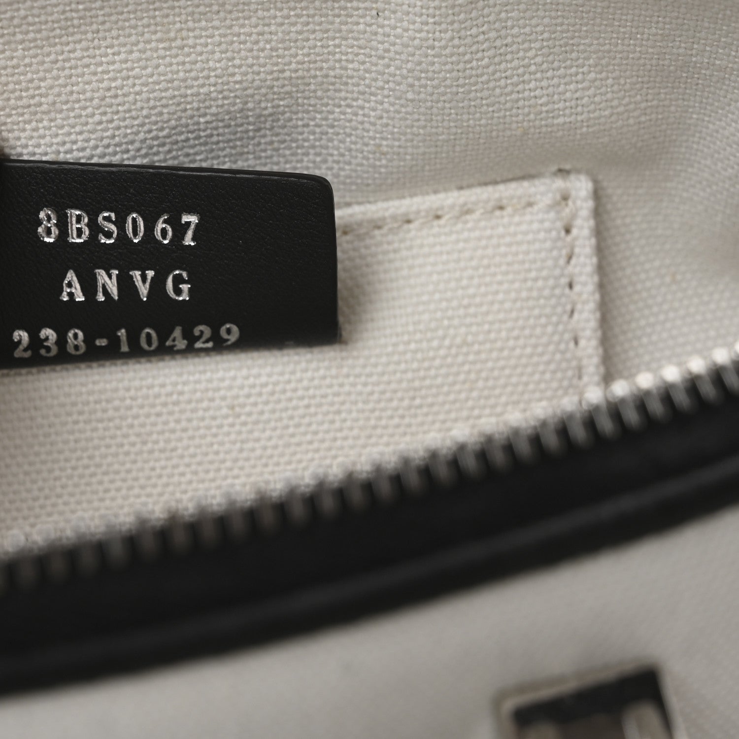 Fendi Canvas Vitello King Plexiglass Logo Embroidered Mini By The Way Top Handle Boston Bag White Rice Black 7 of 11