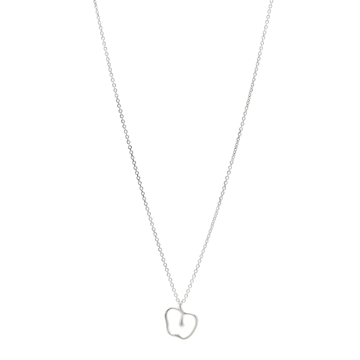 Tiffany Sterling Silver Elsa Peretti Apple Pendant Necklace 1 of 4