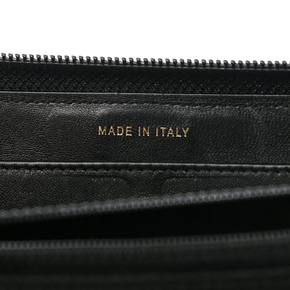 Chanel Lambskin Quilted Boy Zip Around Wallet Black 8 of 10