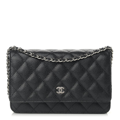 Chanel Caviar Quilted Wallet On Chain WOC Black 1 of 11