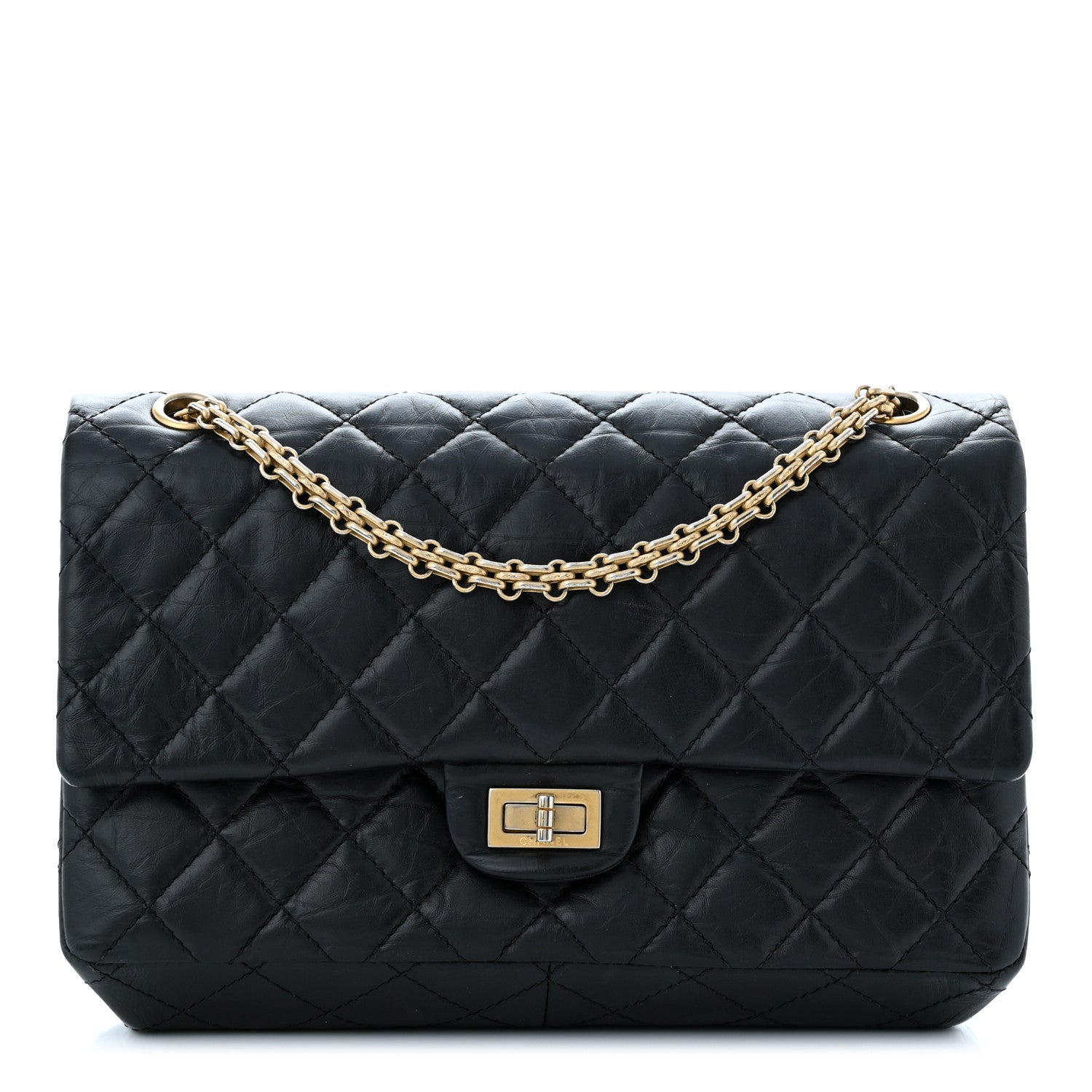 Chanel Aged Calfskin Quilted 2.55 Reissue 226 Flap Black 1 of 11