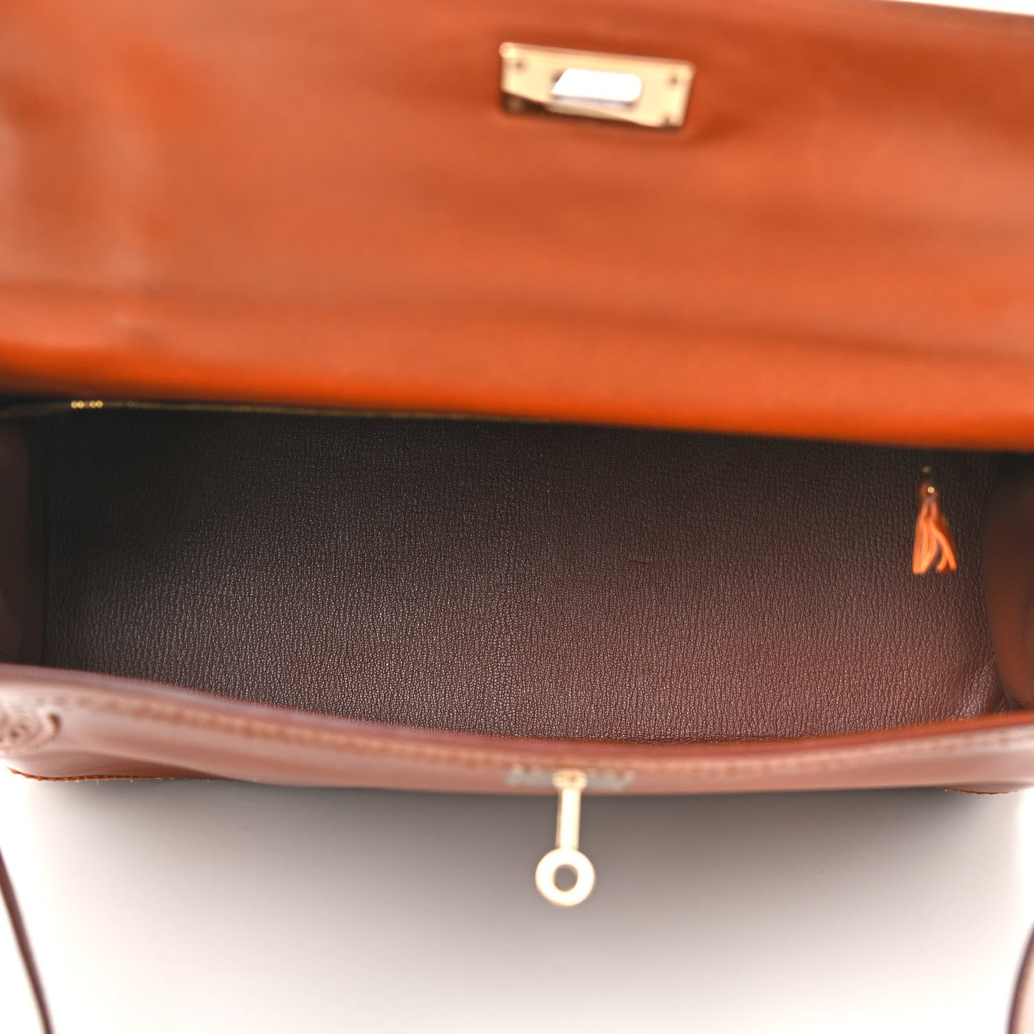Hermes Tadelakt Ghillies Kelly Retourne 35 Fauve 5 of 12