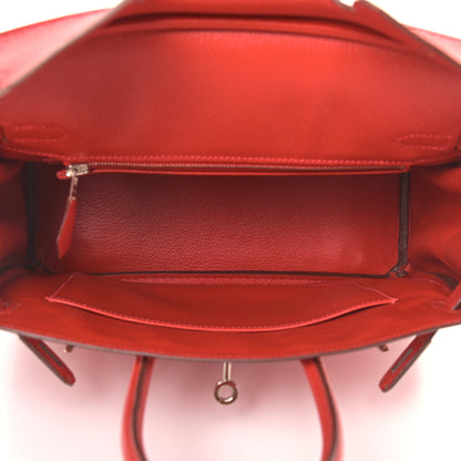 Hermes Chevre Mysore Birkin 25 Rouge Vif 6 of 42