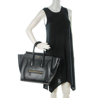 Celine Smooth Calfskin Mini Luggage Black 2 of 10