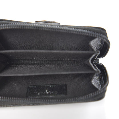 Chanel Caviar Quilted Boy Zip Around Coin Purse Wallet Black 5 of 8