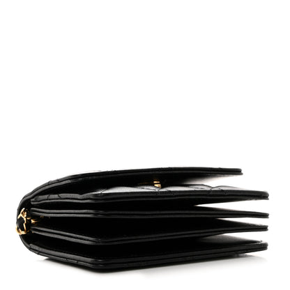 Chanel Lambskin Quilted Flap Card Holder With Cuff Black 5 of 10