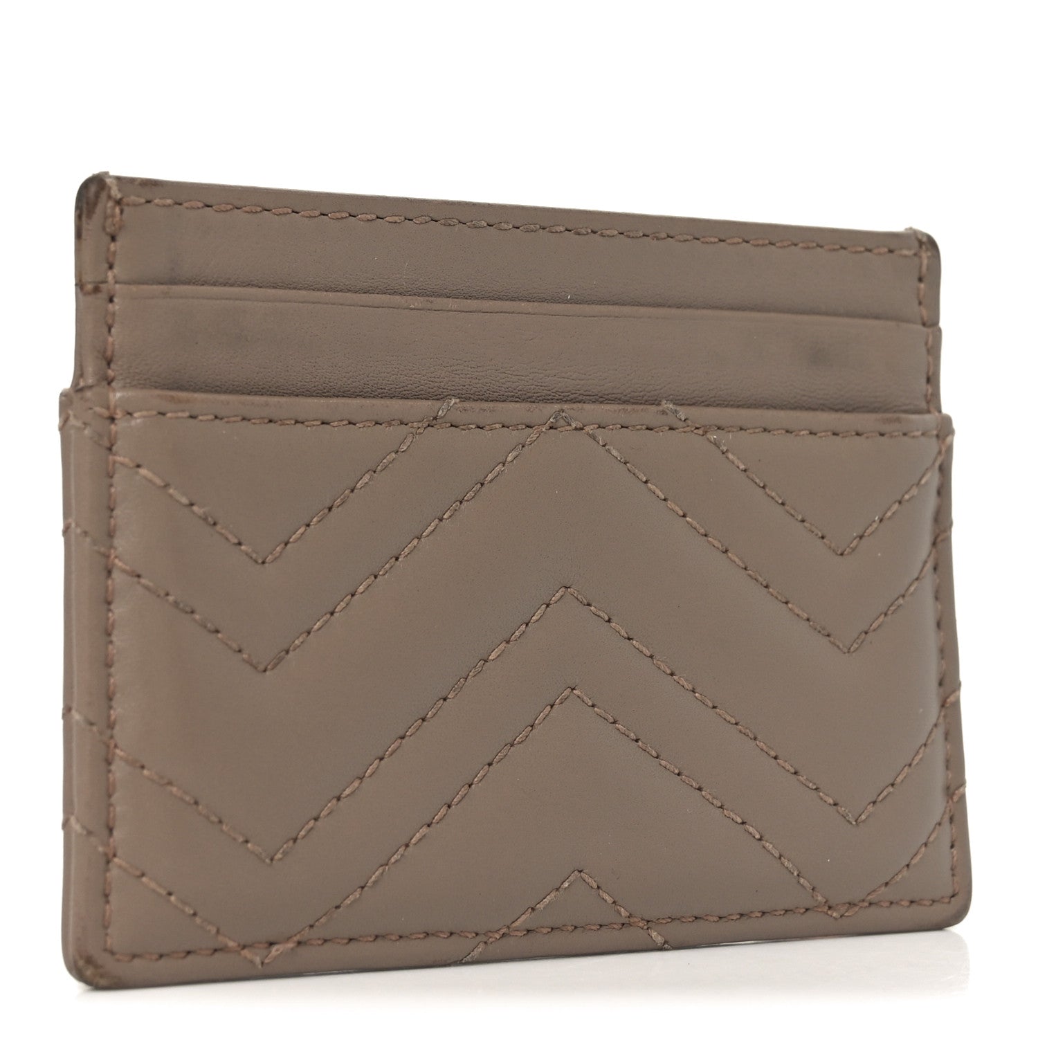 Gucci Calfskin Matelasse GG Marmont Card Holder Porcelain Rose 3 of 6