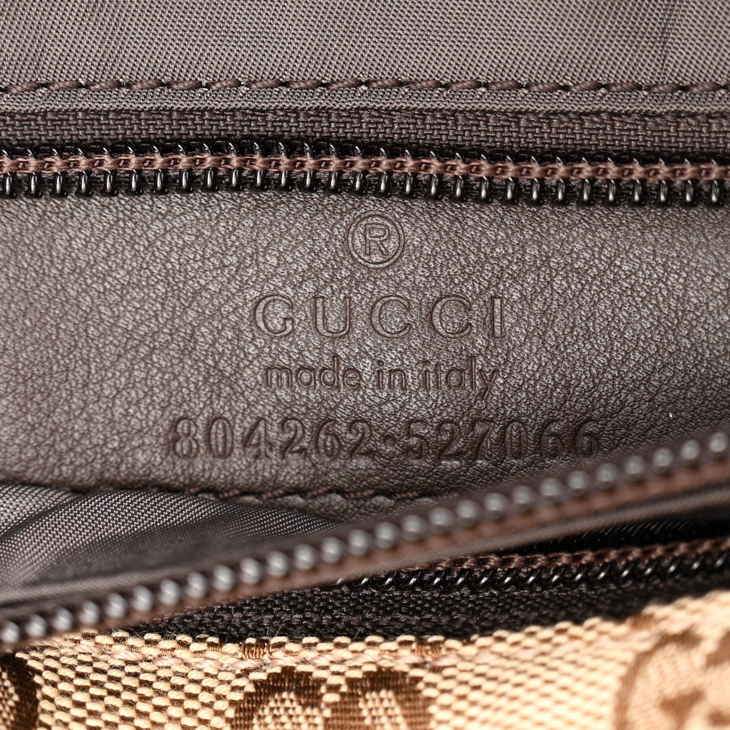 Gucci Monogram Large Belt Bag Beige Dark Brown 5 of 8