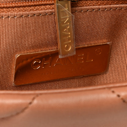 Chanel Lambskin Quilted Medium Chanel 19 Flap Brown 9 of 14