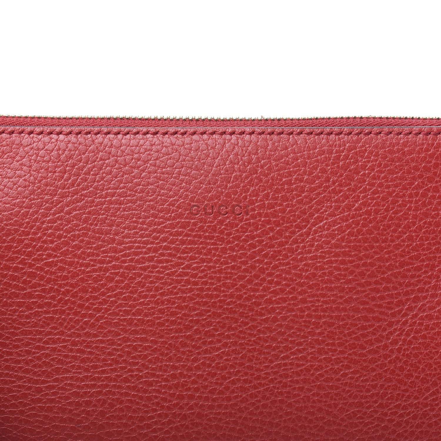 Gucci Calfskin Bamboo Clutch Red 9 of 9