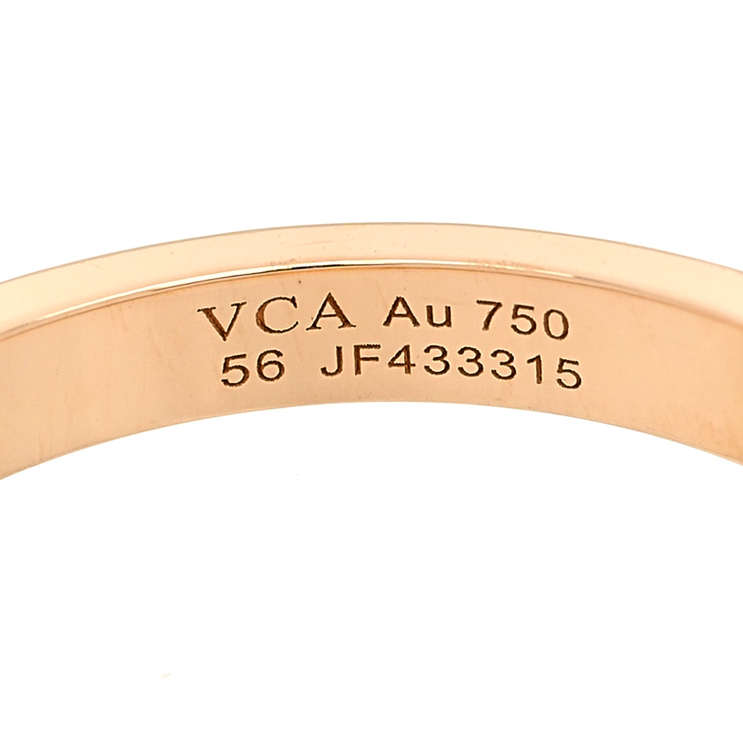 Van Cleef & Arpels 18K Yellow Gold Guilloche Vintage Alhambra Ring 56 7.5 4 of 5
