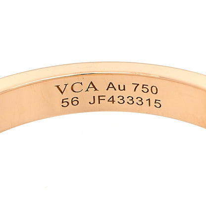 Van Cleef & Arpels 18K Yellow Gold Guilloche Vintage Alhambra Ring 56 7.5 4 of 5