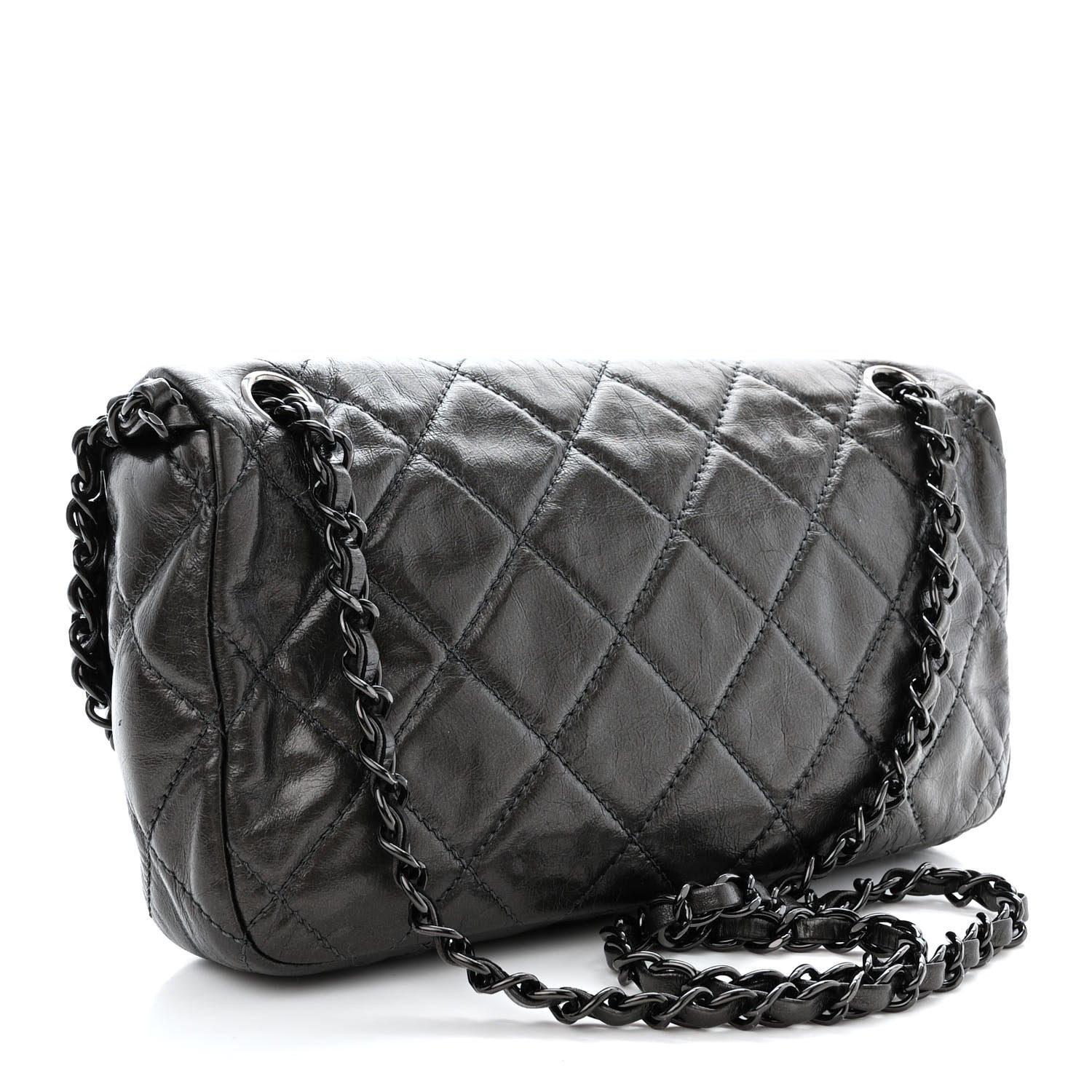 Chanel Calfskin Quilted Small Chain Me Flap Grey 3 of 12
