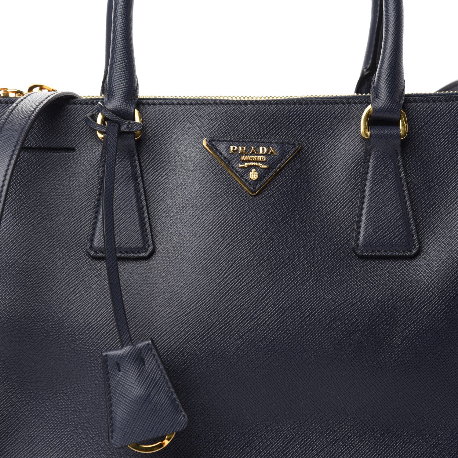 Prada Saffiano Small Galleria Double Zip Tote Baltico 10 of 10
