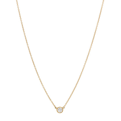 Tiffany 18K Yellow Gold Diamond .28ct Elsa Peretti Diamonds by the Yard Pendant Necklace 1 of 8