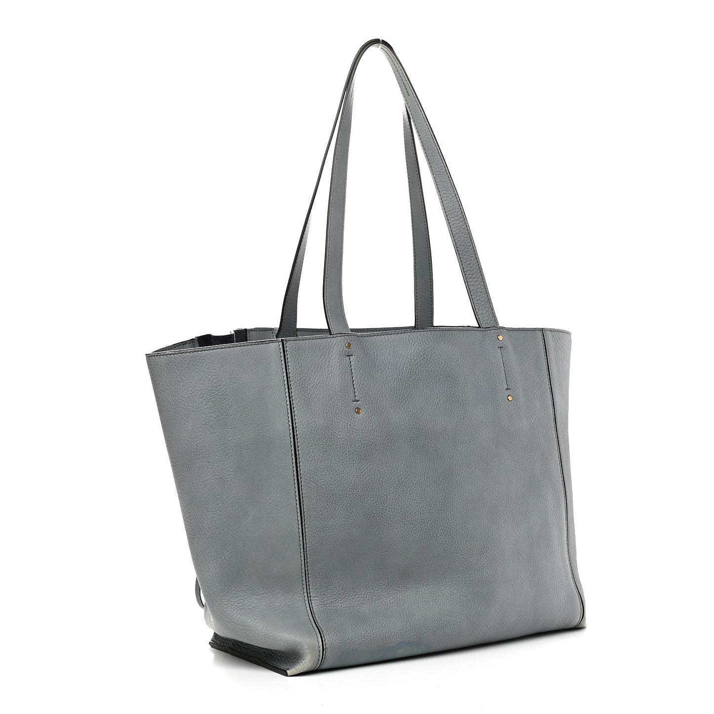 Smooth Calfskin Medium Milo Shopping Tote Cloudy Blue
