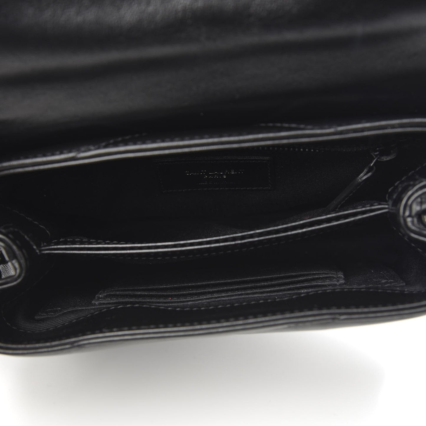 Calfskin Y Quilted Monogram Toy Loulou Crossbody Bag Black