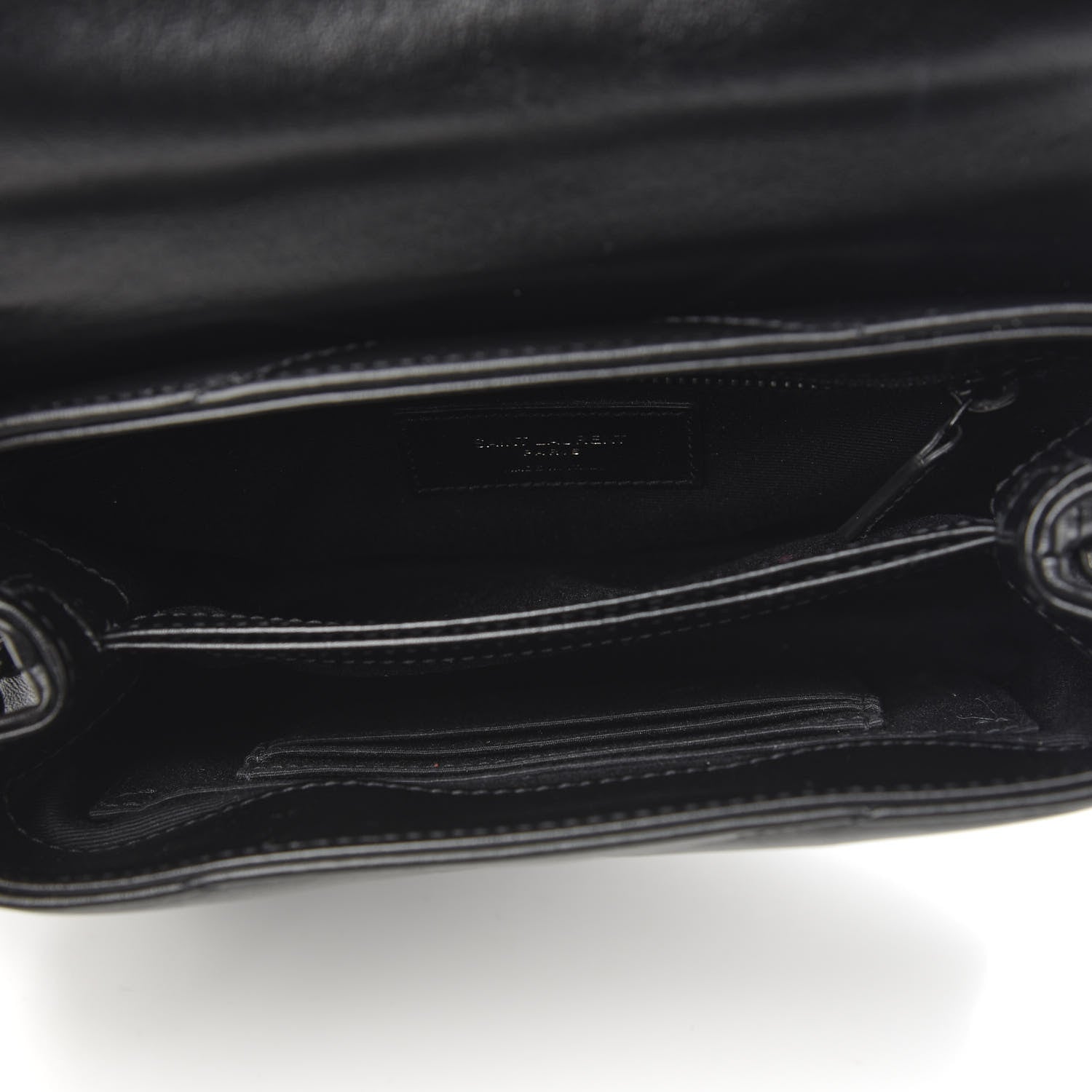 Saint Laurent Calfskin Y Quilted Monogram Toy Loulou Crossbody Bag Black 4 of 7