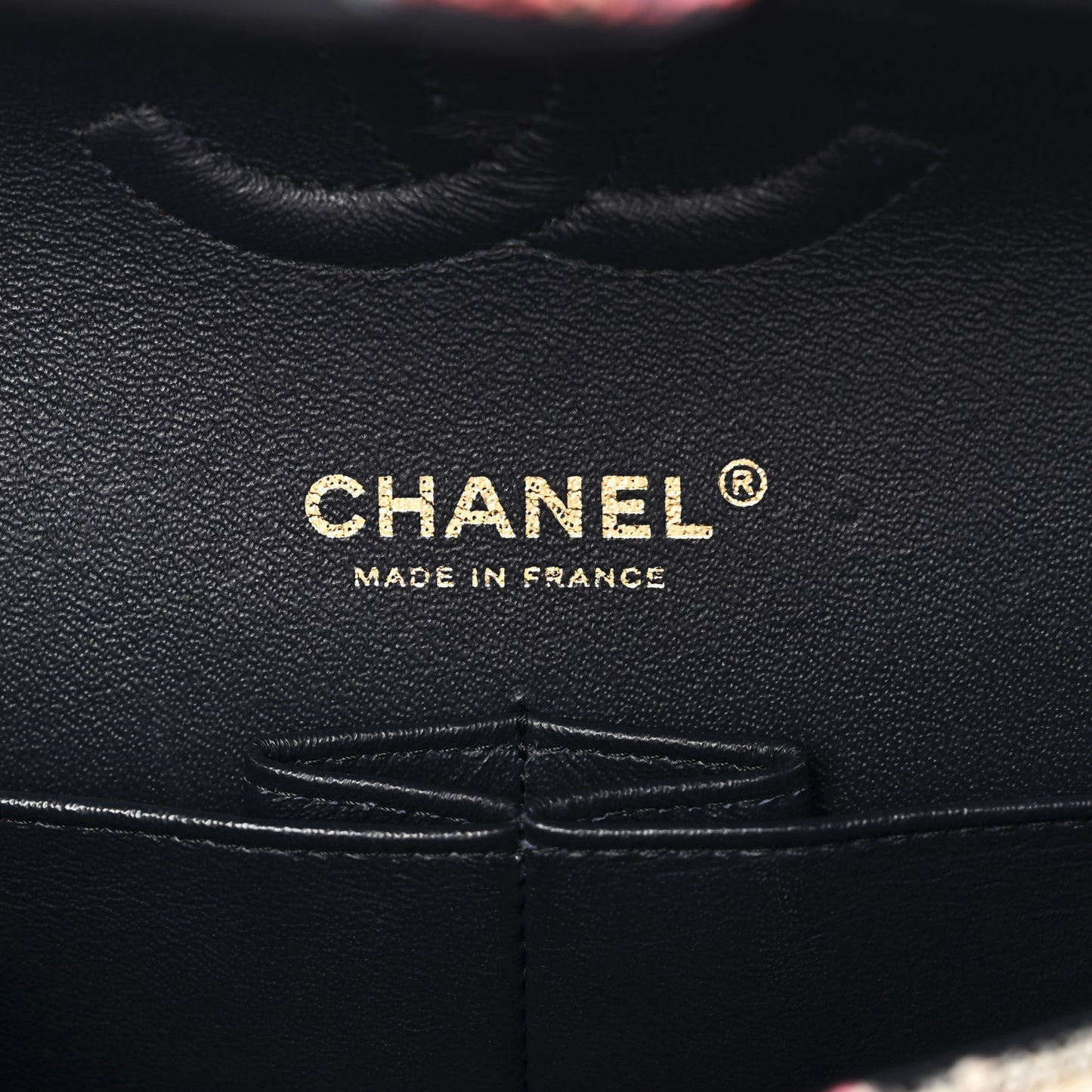 Tweed Quilted Medium Double Flap Blue Orange Yellow