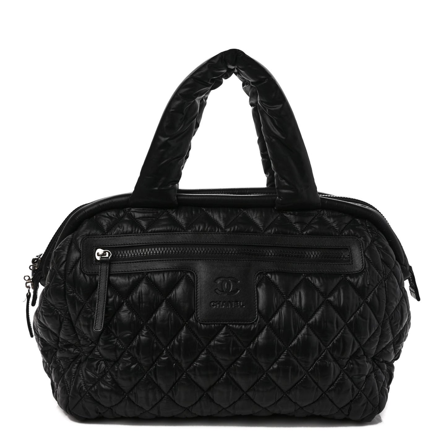 Nylon Quilted Medium Coco Cocoon Tote Black
