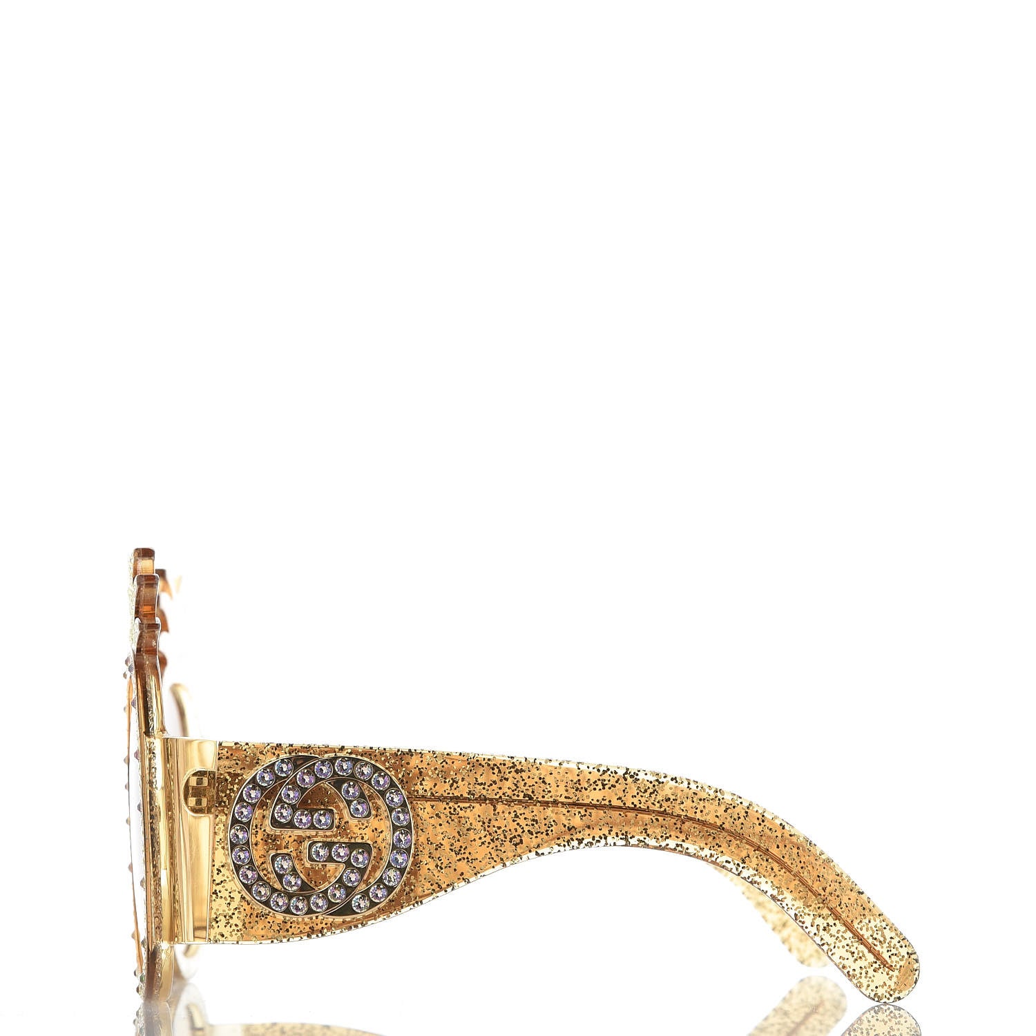 Gucci Acetate Pineapple GG0150/S Sunglasses Gold 2 of 6