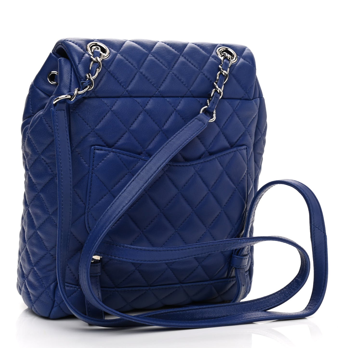 Lambskin Quilted Small Urban Spirit Backpack Blue