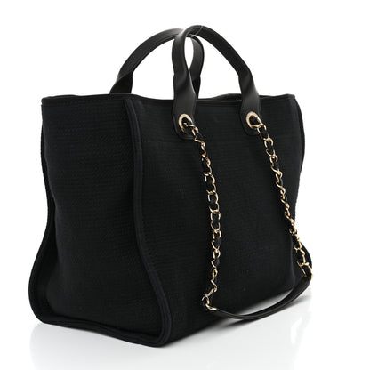 Chanel Mixed Fibers Medium Deauville Black 4 of 12