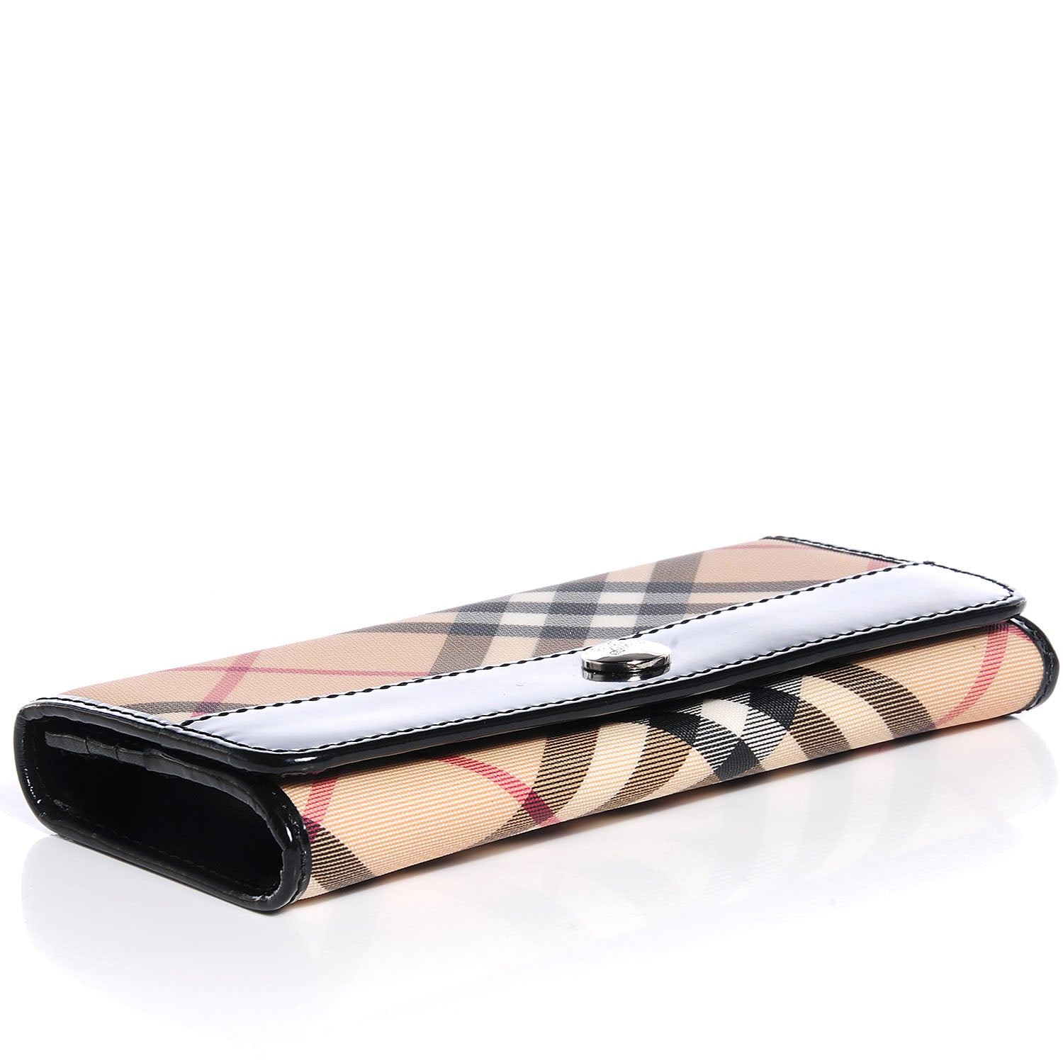 Burberry Patent Supernova Check Long Wallet 4 of 8