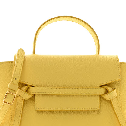 Celine Grained Calfskin Nano Belt Bag Citron 8 of 14