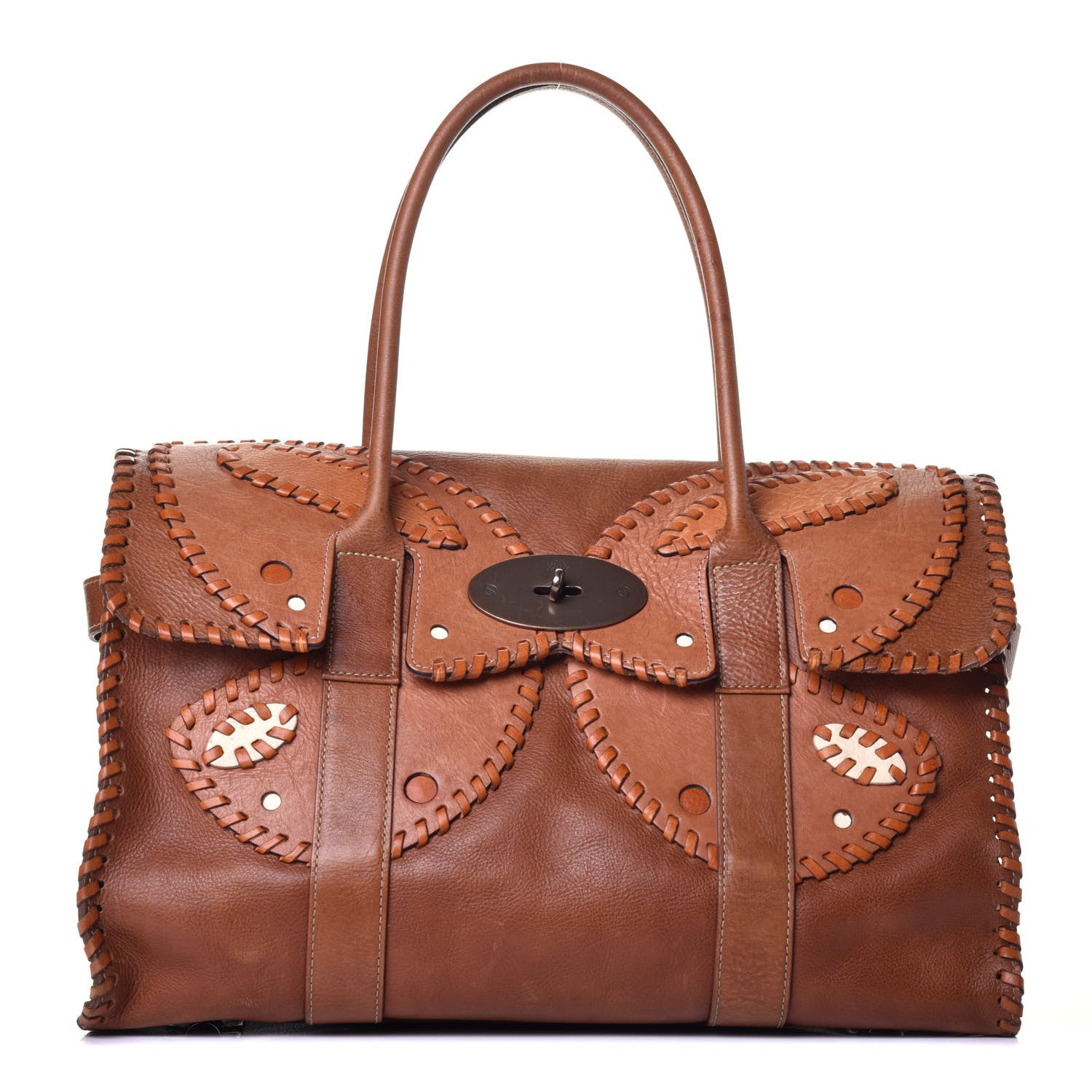 Mulberry Natural Grain Calfskin Butterfly Rio Bayswater Oak 2 of 17
