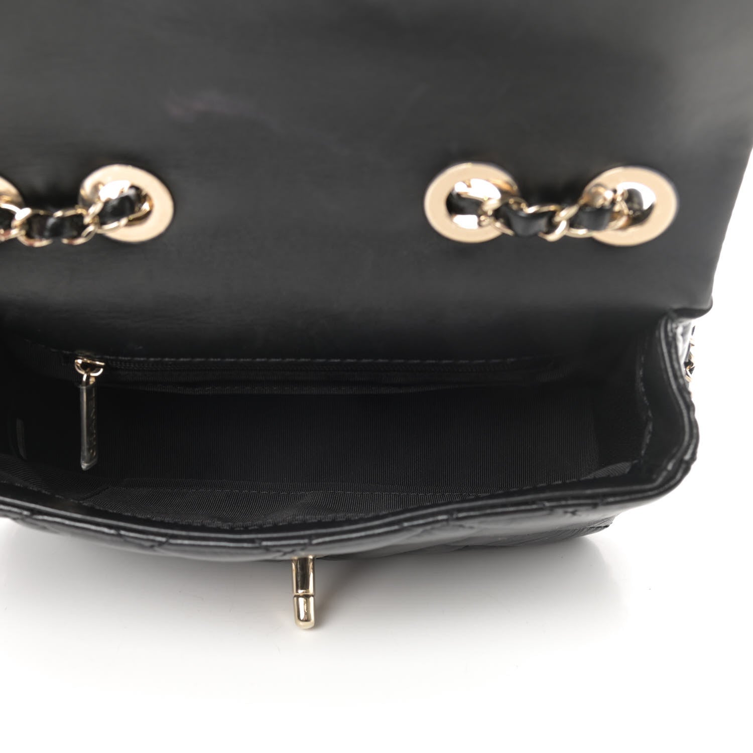Chanel Shiny Lambskin Quilted Small Montcoco Flap Black 5 of 12