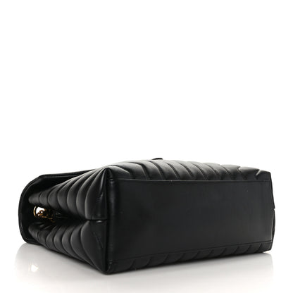 Saint Laurent Calfskin Y Quilted Monogram Medium Loulou Chain Satchel Black 4 of 9
