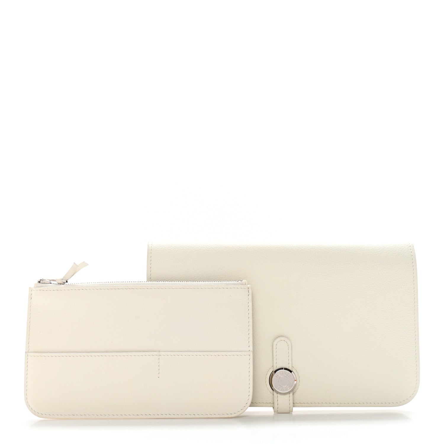 Hermes Evercolor Dogon Duo Wallet White 1 of 14