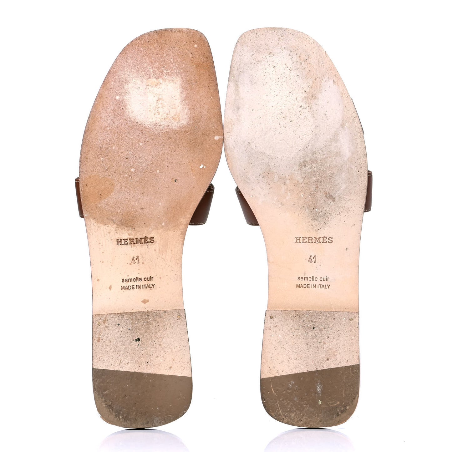 Box Calfskin Oran Sandals 41 Gold
