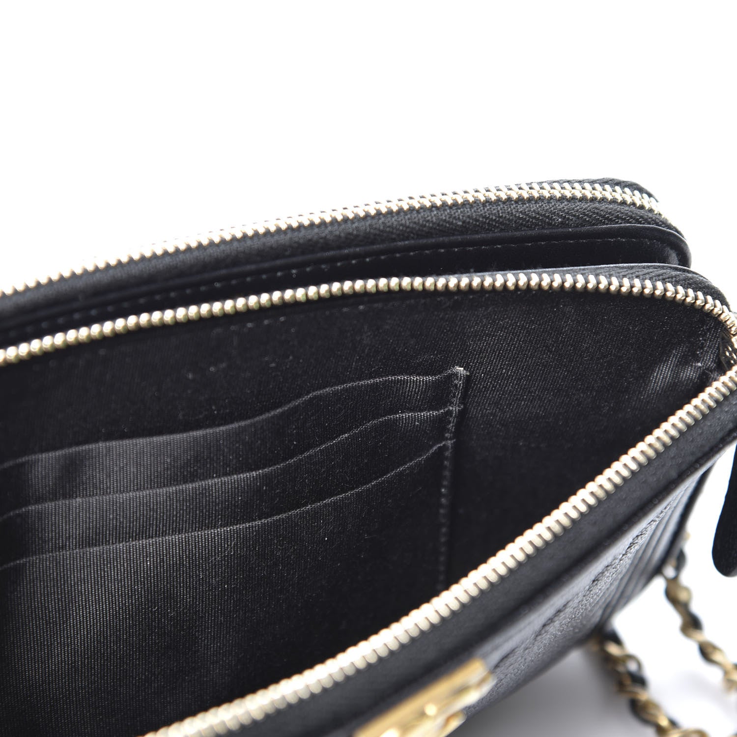 Chanel Caviar Chevron Small Boy Clutch With Chain Black 5 of 12