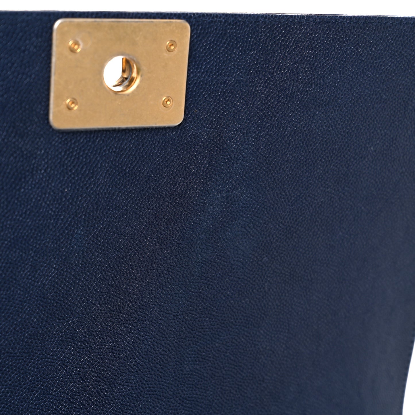 Caviar Quilted New Medium Boy Flap Dark Navy Blue