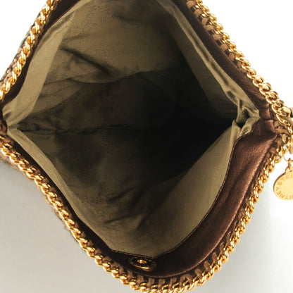 Stella McCartney Woven Boucle Fold Over Falabella Clutch Gold 5 of 7