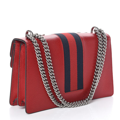 Gucci Calfskin Web Floral Embroidered Small Dionysus Shoulder Bag Hibiscus Red 3 of 9