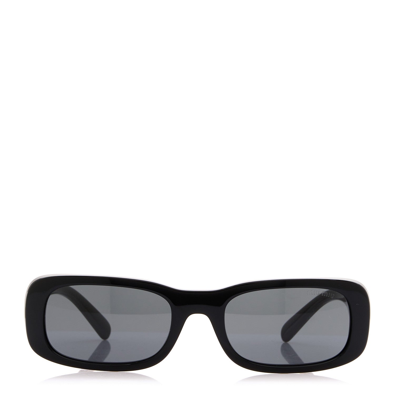 Miu Miu Acetate Rectangle Sunglasses SMU 08Z Black 3 of 5