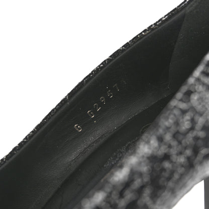 Chanel Metallic Crackled Calfskin Patent Cap Toe Pumps 41 Silver Black 9 of 10