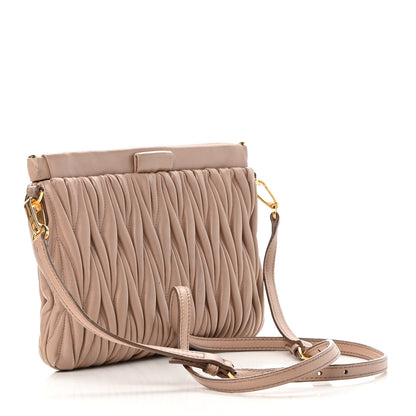 Miu Miu Nappa Matelasse Crossbody Cammeo 2 of 17