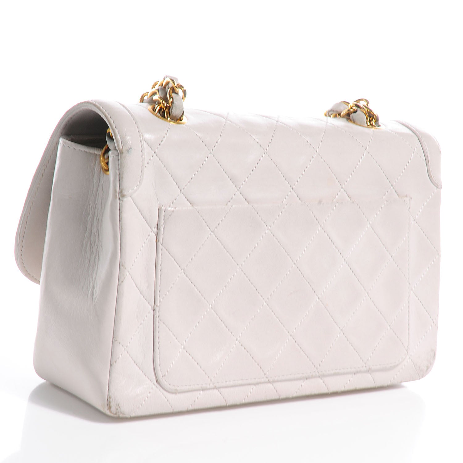 Chanel Lambskin Quilted Small Single Flap White 3 of 13