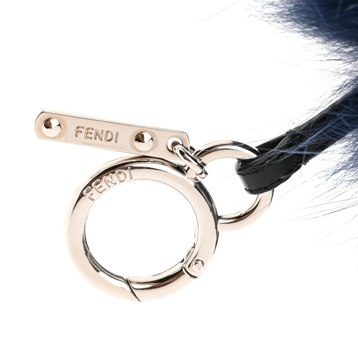Rabbit Fox Mink Fur Freak Monster Bag Bug Charm Dark Red Navy