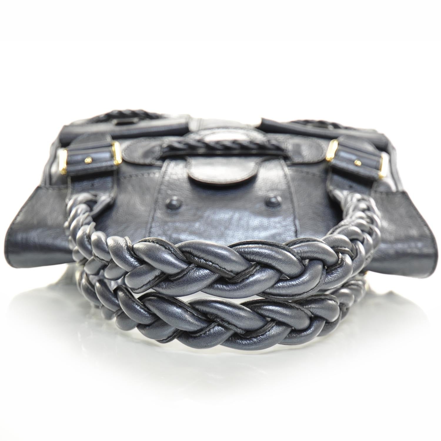 Valentino Garavani Leather Large Histoire Metallic 5 of 10